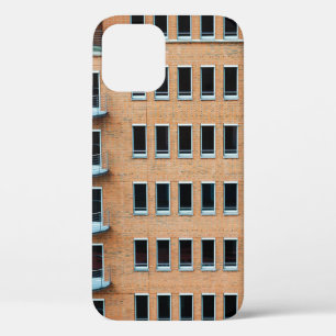 Funda Para iPhone 12 Edificio de pared de ladrillo marrón