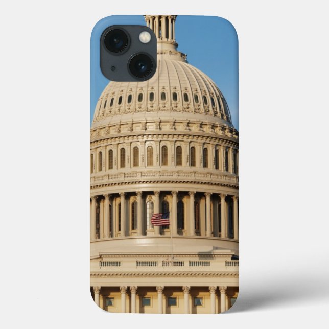 Funda De Case-Mate Para iPhone Edificio del capitolio tirado en la oscuridad (Reverso)
