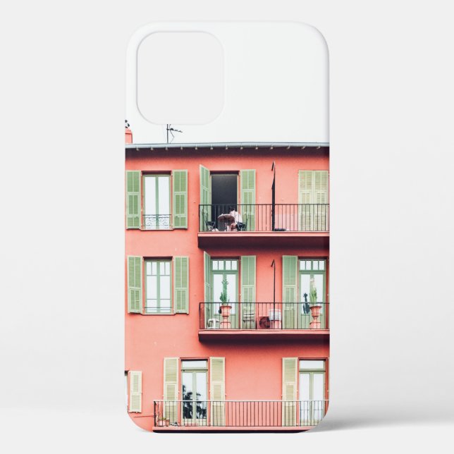 Funda De Case-Mate Para iPhone EDIFICIO naranja Y VERDE DE 4 PLANTAS (Reverso )