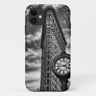 Funda Para iPhone 11 Edificio y reloj de Flatiron en 1C2 blanco y negro