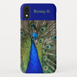 Funda Para iPhone XR Editable orgullo Peacock Blues y Verdes