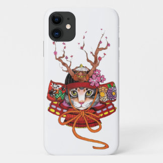 Funda Para iPhone 11 Edo japonés Samurai Neko Kitten Funda-Mate iPhone