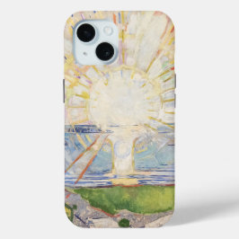 Funda Para iPhone 15 Edvard Munch Sunrise Art Nouveau Expressionismo