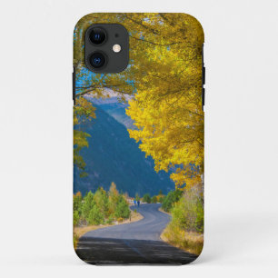 Funda Para iPhone 11 EE.UU., Colorado. Carretera flanqueada por ápendos