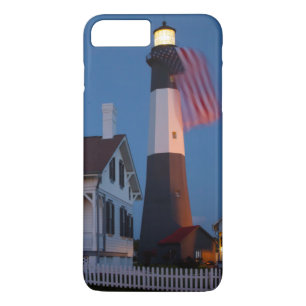 Funda Para iPhone 8 Plus/7 Plus EE. UU., Georgia, Isla Tybee, Bandera ondeando