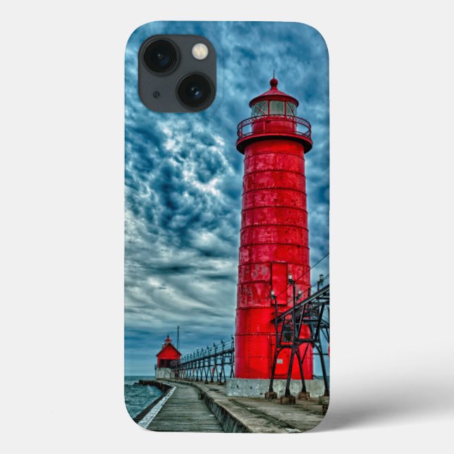 Funda De Case-Mate Para iPhone EE.UU., Grand Haven, Michigan, faro (Reverso)