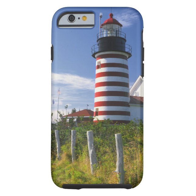 Funda De Case-Mate Para iPhone EE.UU., Maine, Lubec. Faro West Quoddy Head (Reverso)