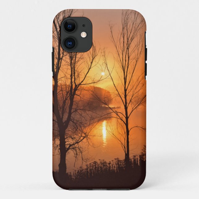 Funda De Case-Mate Para iPhone EE. UU., Nueva Inglaterra, Maine. Amanecer de otoñ (Reverso)