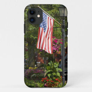 title_seo2 EE. UU., Nueva York, Lewiston. Bandera americana a