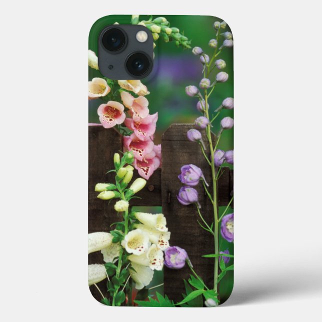 Funda De Case-Mate Para iPhone EE.UU., Pennsylvania. Foxglove y delfinio (Reverso)