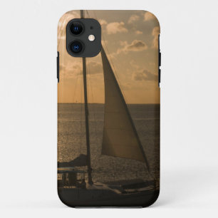 Funda Para iPhone 11 EE. UU., Texas, isla de South Padre. Barco de vela