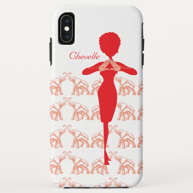 Funda De Case-Mate Para iPhone Eelefante rojo (Reverso)
