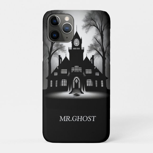 Funda De Case-Mate Para iPhone Eerie Gothic Mansion Silhouette (Reverso)