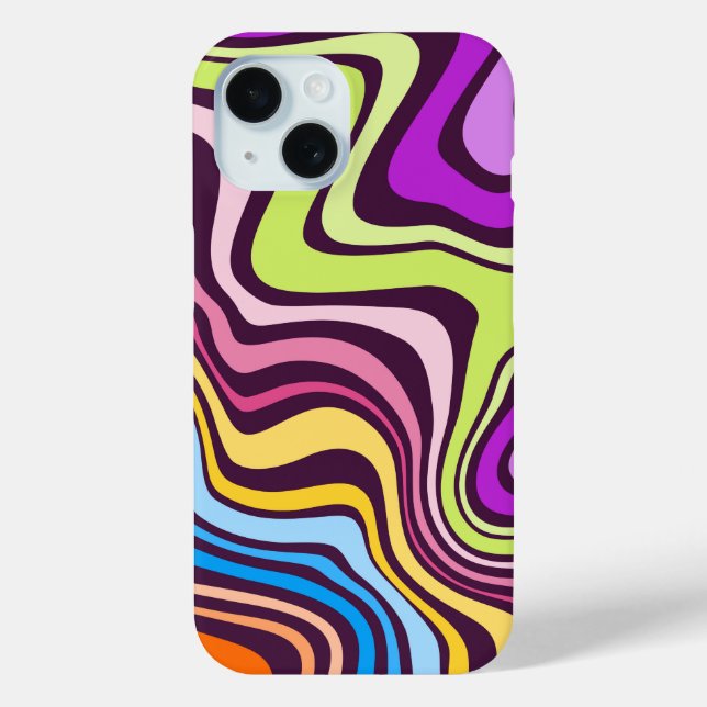 Funda De Case-Mate Para iPhone Efecto de mármol de pintura líquida  (Reverso )