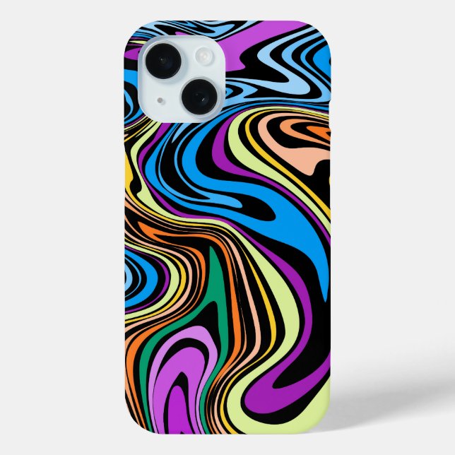 Funda De Case-Mate Para iPhone Efecto de mármol de pintura líquida  (Reverso )