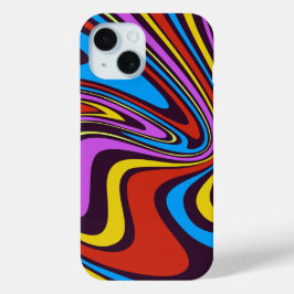 Funda Para iPhone 15 Efecto de mármol de pintura líquida