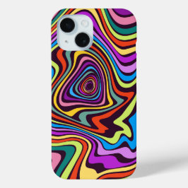 Funda Para iPhone 15 Efecto de mármol de pintura líquida decorativo