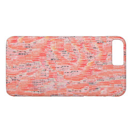 Funda Para iPhone 8 Plus/7 Plus Efecto de mosaico estrecho de salmón y melocotón