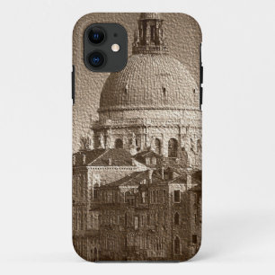 Funda Para iPhone 11 Efecto de papel Sepia Gran Canal de Venecia