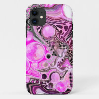 Efecto de pintura con fluido rosa y negro