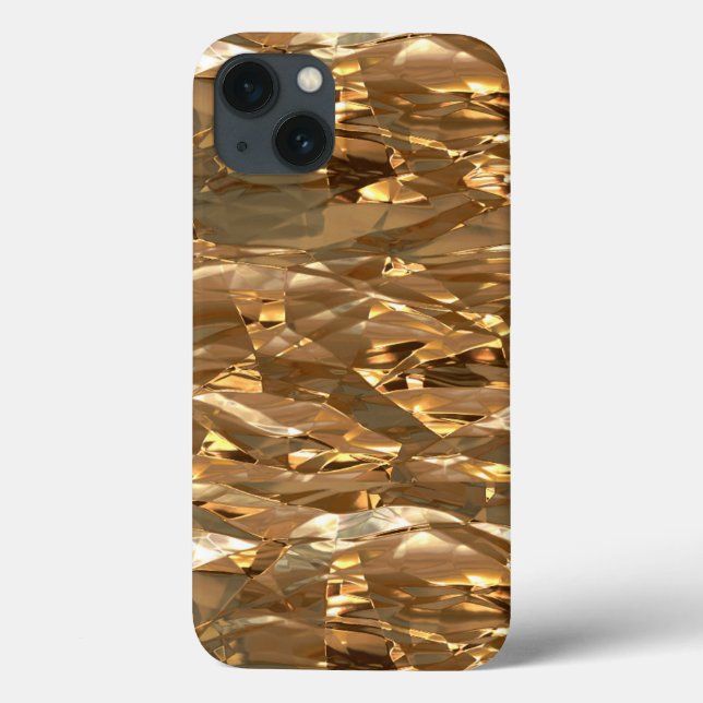 Funda De Case-Mate Para iPhone Efecto de Relieve metalizado metálico de oro (Reverso)