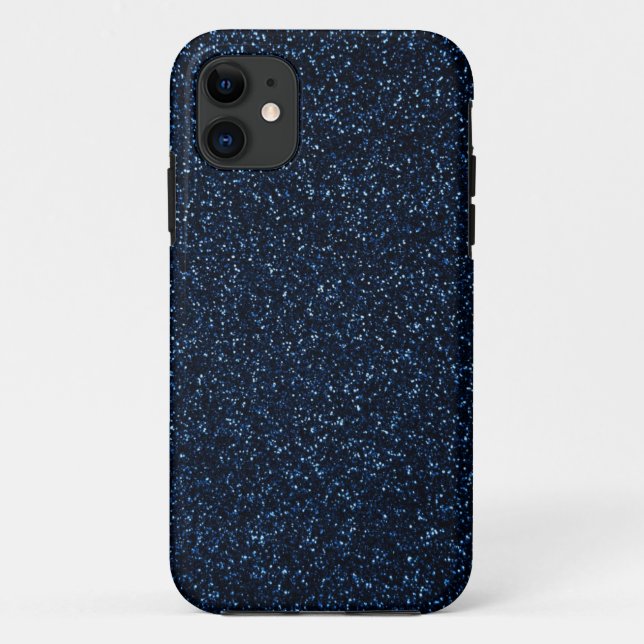 Funda De Case-Mate Para iPhone Efecto Purpurina azul (Reverso)
