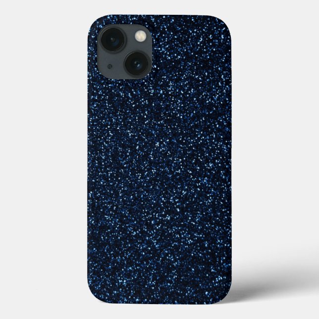 Funda De Case-Mate Para iPhone Efecto Purpurina azul (Reverso)