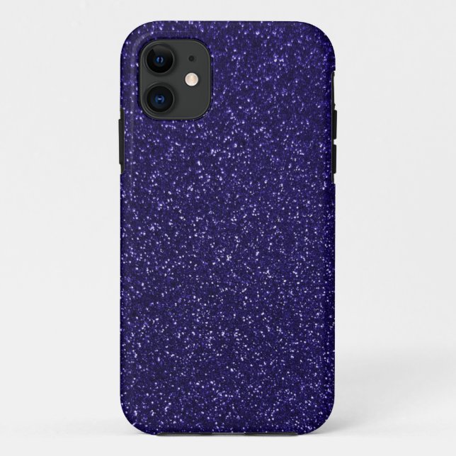 Funda De Case-Mate Para iPhone Efecto Purpurina real púrpura (Reverso)