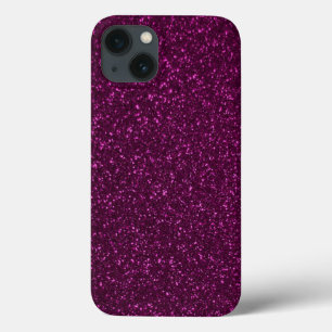 Funda Para iPhone 13 Efecto Purpurina rosado caliente