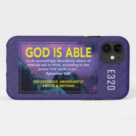Funda Para iPhone 11 Efesios 3:20 | DIOS ES Púrpura Cristiano CAPAZ