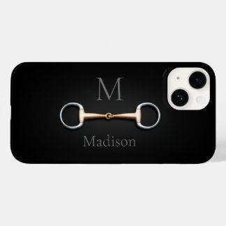 Funda Para iPhone 14 De Case-Mate Eggbutt Snaffle Bit Monogramado Ecuestre