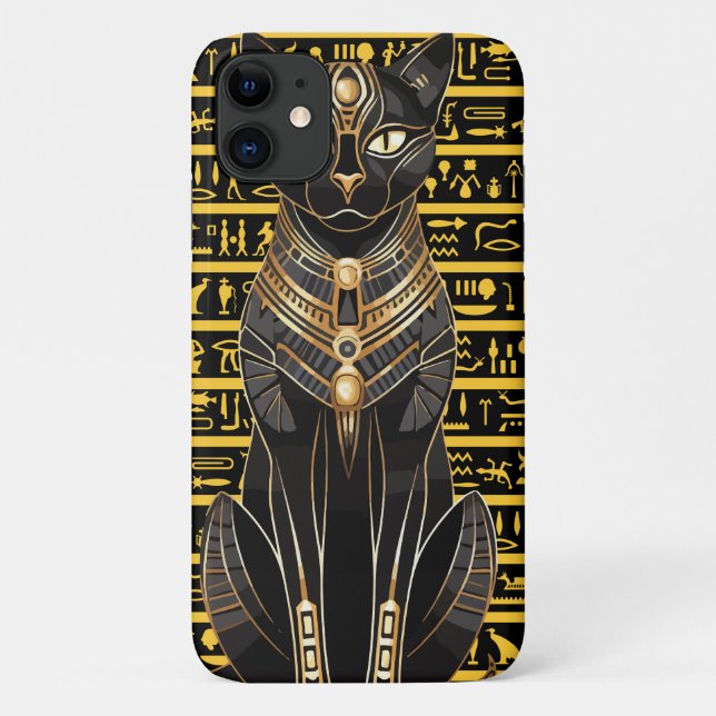 Funda De Case-Mate Para iPhone Egyptian Cat iPhone Case (Reverso)