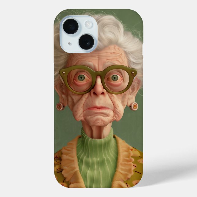 Funda De Case-Mate Para iPhone ¿Eh? Retrato de la abuela (Reverso )