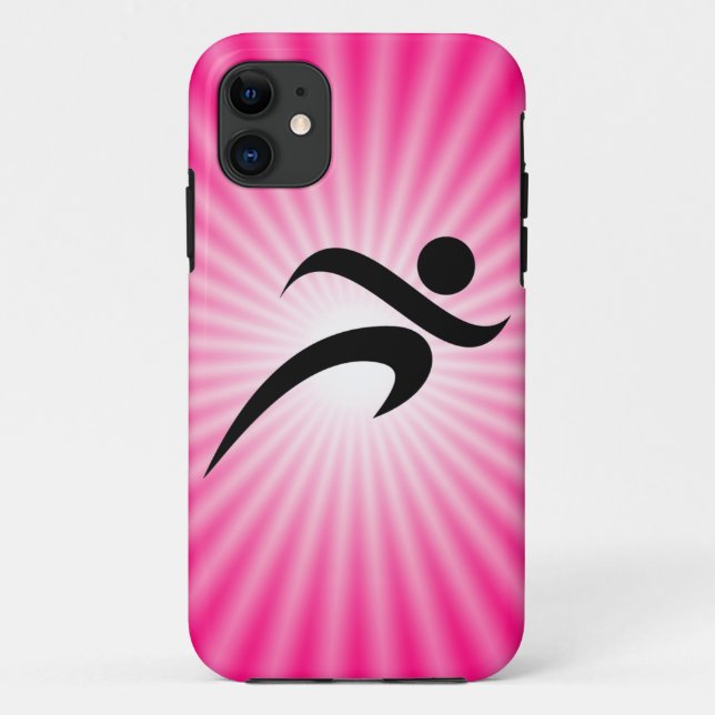 Funda De Case-Mate Para iPhone Ejecución rosa (Reverso)