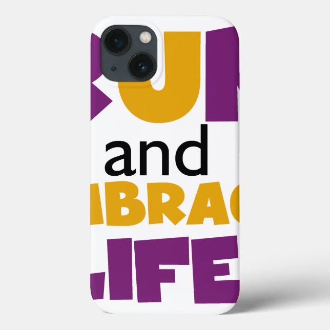 Funda De Case-Mate Para iPhone Ejecutar la vida del embrión morado amarillo (Reverso)