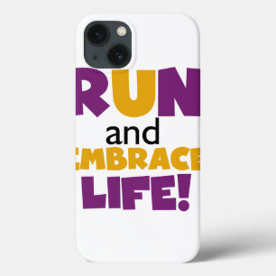 Funda Para iPhone 13 Ejecutar la vida del embrión morado amarillo