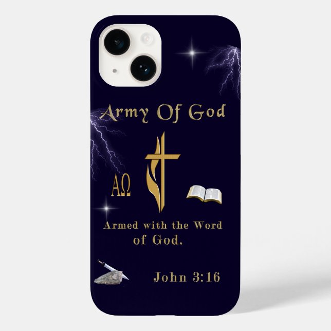Funda De Case-Mate Para iPhone Ejército De Dios (Reverso )