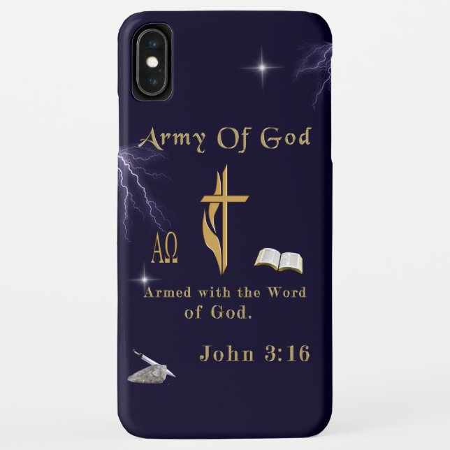 Funda De Case-Mate Para iPhone Ejército De Dios (Reverso)