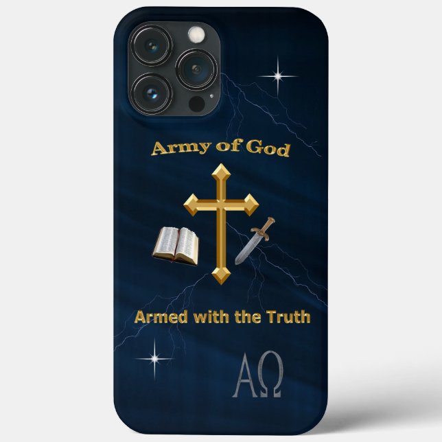 Funda De Case-Mate Para iPhone Ejército De Dios (Reverso )