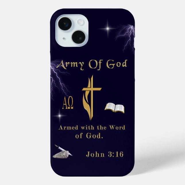 Funda De Case-Mate Para iPhone Ejército De Dios (Reverso )