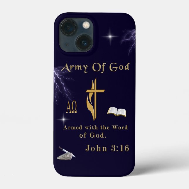 Funda De Case-Mate Para iPhone Ejército De Dios (Reverso )