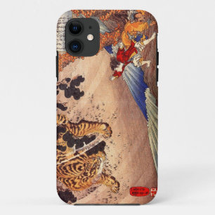 Funda Para iPhone 11 el 虎と闘う少年, muchacho lucha el tigre, Kuniyoshi,