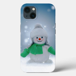 Funda Para iPhone 13 El adorable personaje de muñeco de nieve de Navida