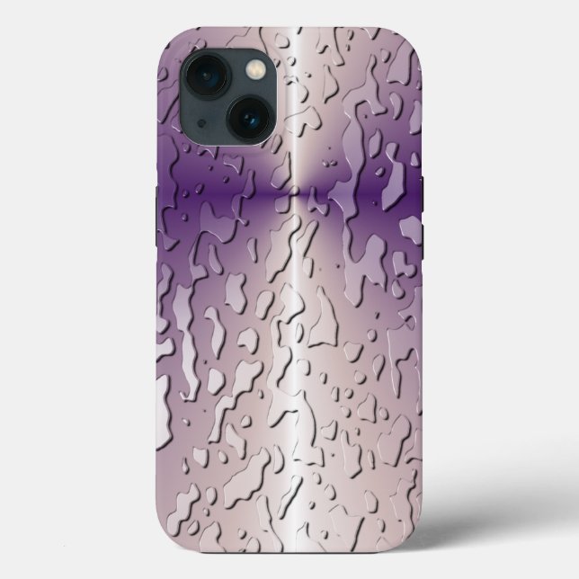 Funda De Case-Mate Para iPhone El agua cae sobre el vidrio violeta (Reverso )
