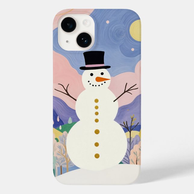 Funda De Case-Mate Para iPhone El alegre observador del invierno (Reverso )