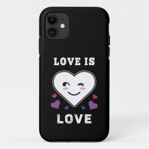 Funda Para iPhone 11 El amor cardíaco es amor el orgullo bisexual LGBTQ