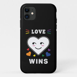 Funda Para iPhone 11 El amor cardíaco gana el orgullo gay LGBTQ