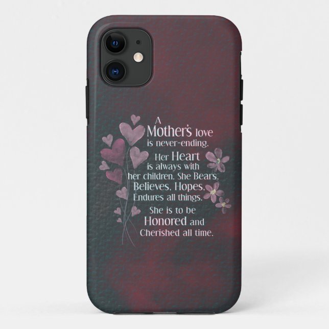 Funda De Case-Mate Para iPhone El amor de una madre (Reverso)