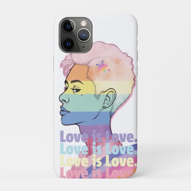 Funda De Case-Mate Para iPhone El amor es amor (Reverso)