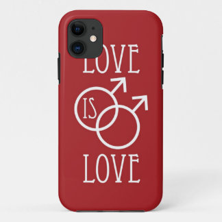 Funda Para iPhone 11 El amor es rojo del amor (varón)
